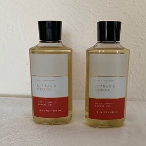 NWT Bath & Body Works Citrus & Cedar shower gels - set of 2
